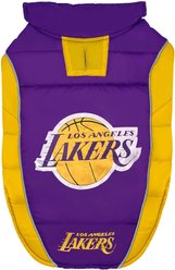 Pets First NBA La Lakers Dog & Cat Puffer Vest, Medium