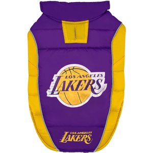 Pets First NBA La Lakers Dog & Cat Puffer Vest, Medium