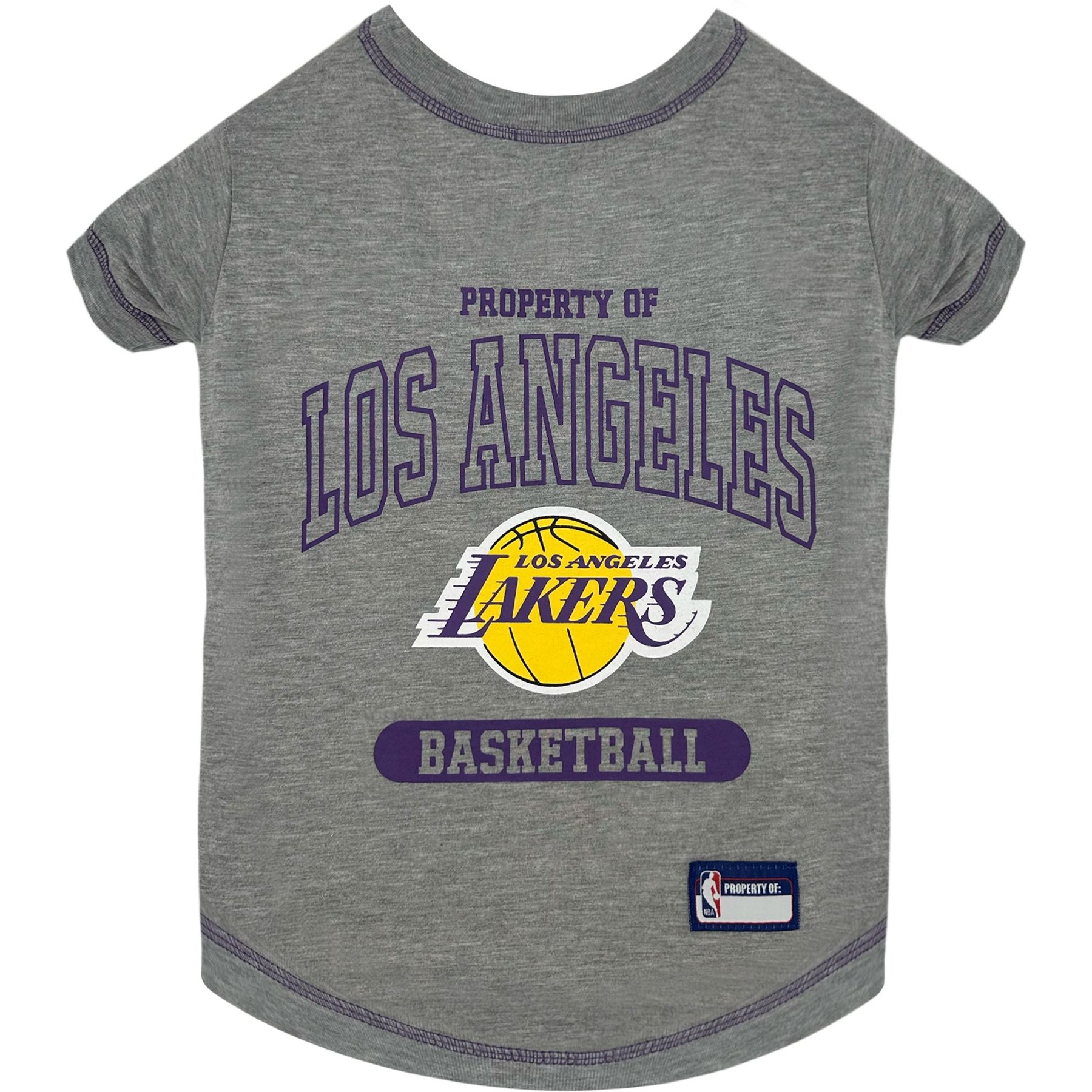Pets First NBA La Lakers Dog & Cat Tee Shirt, Large