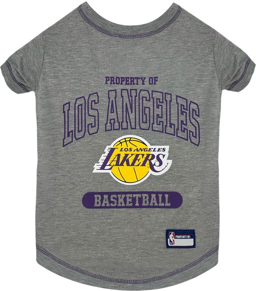 Show full view: Pets First NBA La Lakers Dog & Cat Tee Shirt, Medium slide 1 of 6