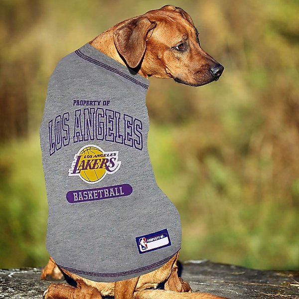 Show full view: Pets First NBA La Lakers Dog & Cat Tee Shirt, Medium slide 5 of 6