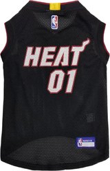 Pets First NBA Miami Heat Basketball Dog & Cat Mesh Jersey, Medium