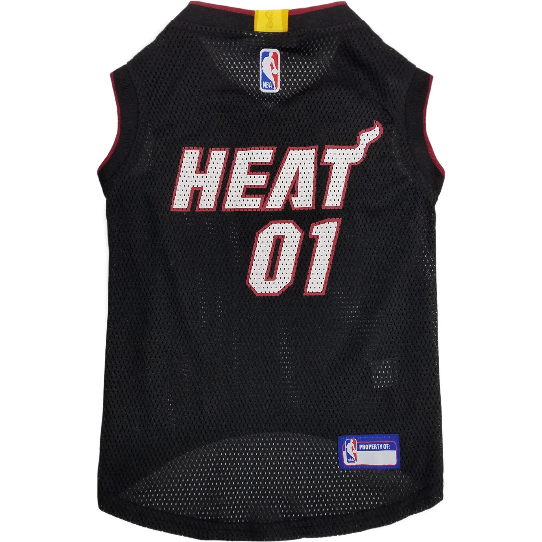 Pets First NBA Miami Heat Basketball Dog & Cat Mesh Jersey, Small