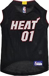 Pets First NBA Miami Heat Basketball Dog & Cat Mesh Jersey, X-Large slide 1 of 5
