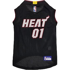 Pets First NBA Miami Heat Basketball Dog & Cat Mesh Jersey, X-Small