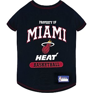 Pets First NBA Miami Heat Dog & Cat Tee Shirt, Small