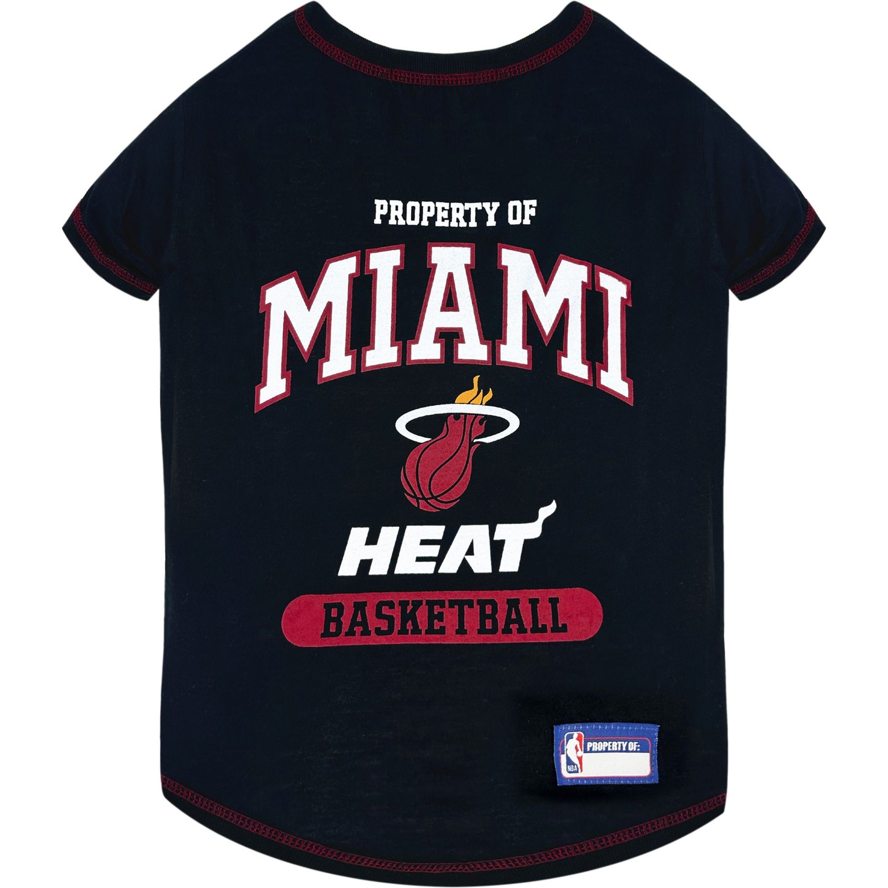 Pets First NBA Miami Heat Dog & Cat Tee Shirt, X-Small