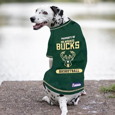 Show full view: Pets First NBA Milwaukee Bucks Dog & Cat Tee Shirt, Small slide 5 of 6