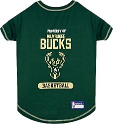Pets First NBA Milwaukee Bucks Dog & Cat Tee Shirt, X-Small
