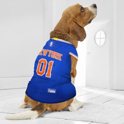 Show full view: Pets First NBA New York Knicks Basketball Dog & Cat Mesh Jersey, Small slide 4 of 6