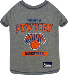 Pets First NBA New York Knicks Dog & Cat Tee Shirt, Large
