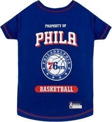 Pets First NBA Philadelphia 76Ers Dog & Cat Tee Shirt, Large