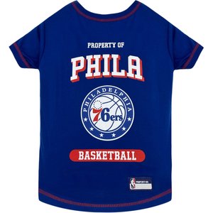 Pets First NBA Philadelphia 76Ers Dog & Cat Tee Shirt, Large