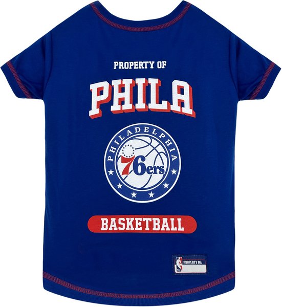 Show full view: Pets First NBA Philadelphia 76Ers Dog & Cat Tee Shirt, Medium slide 1 of 6
