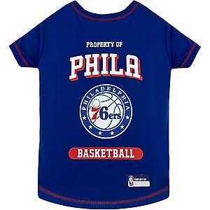 Pets First NBA Philadelphia 76Ers Dog & Cat Tee Shirt, Medium
