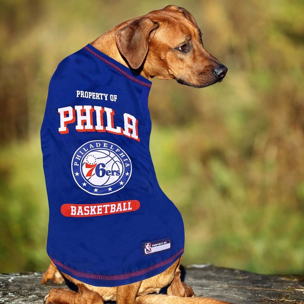 Show full view: Pets First NBA Philadelphia 76Ers Dog & Cat Tee Shirt, Medium slide 5 of 6