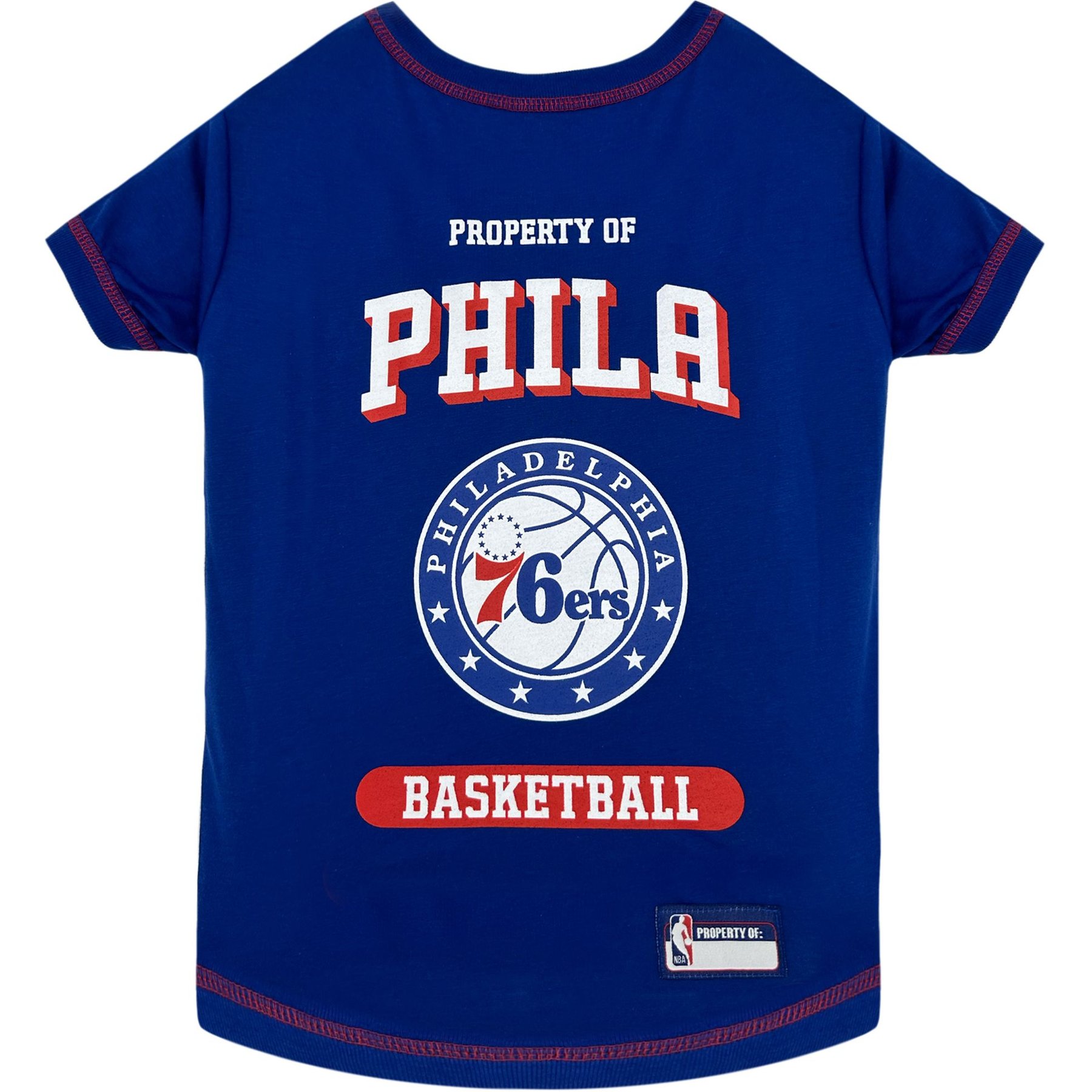 Pets First NBA Philadelphia 76Ers Dog & Cat Tee Shirt, X-Large