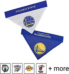 Pets First NBA Reversible Dog & Cat Bandana, Golden State Warriors, Large/X-Large