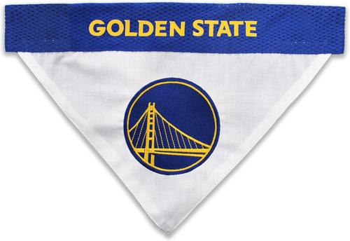 Show full view: Pets First NBA Reversible Dog & Cat Bandana, Golden State Warriors, Small/Medium slide 3 of 6