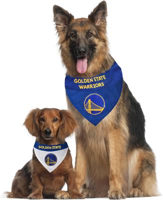 Show full view: Pets First NBA Reversible Dog & Cat Bandana, Golden State Warriors, Small/Medium slide 5 of 6