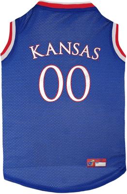 Show full view: Pets First NCAA Basketball Dog & Cat Mesh Jersey, Kansas Jayhawks, Medium slide 4 of 6