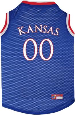 Show full view: Pets First NCAA Basketball Dog & Cat Mesh Jersey, Kansas Jayhawks, Small slide 4 of 6