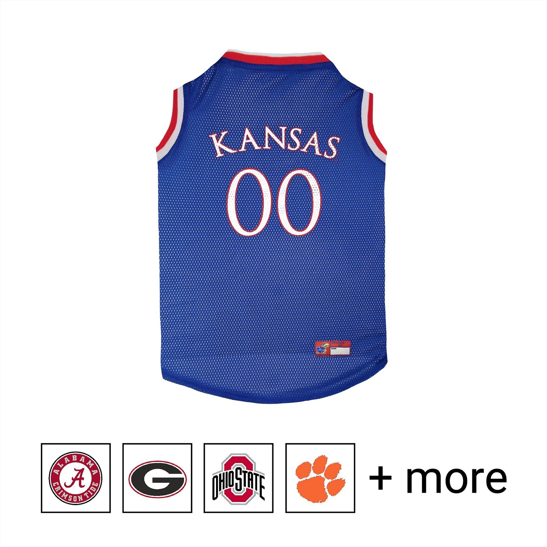 Pets First NCAA Basketball Dog & Cat Mesh Jersey, Kansas Jayhawks, X-Large