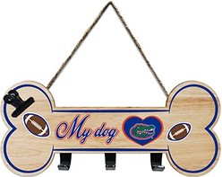 Pets First NCAA Bone Shape Sign with Hooks, Florida Gators