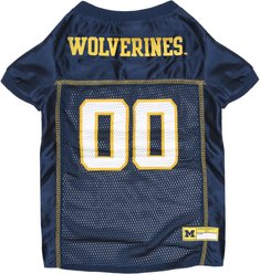 Pets First NCAA Dog & Cat Jersey, Michigan Wolverines, Large