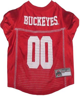 Show full view: Pets First NCAA Dog & Cat Jersey, Ohio State Buckeyes, Medium slide 6 of 9