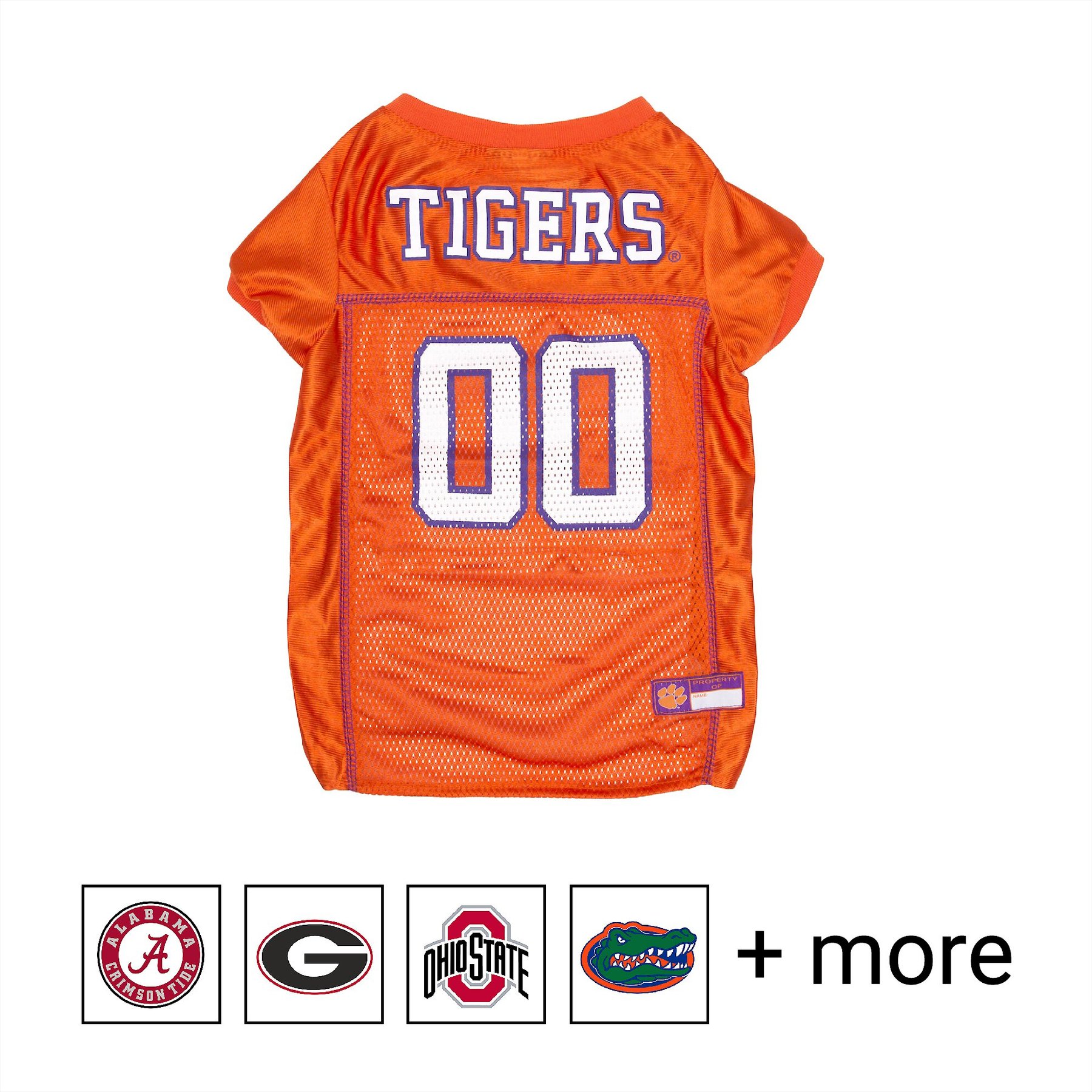 Pets First NCAA Dog & Cat Mesh Jersey, Clemson Tigers, Large