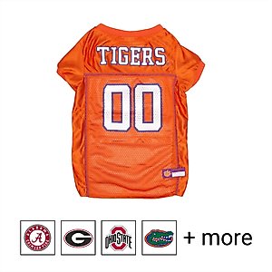 Pets First NCAA Dog & Cat Mesh Jersey, Clemson Tigers, Large