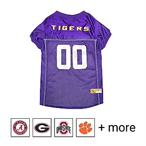 Pets First NCAA Dog & Cat Mesh Jersey, Louisiana State Tigers, Medium