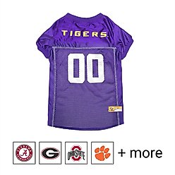 Pets First NCAA Dog & Cat Mesh Jersey, Louisiana State Tigers, X-Small