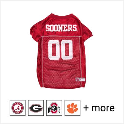 Show full view: Pets First NCAA Dog & Cat Mesh Jersey, Oklahoma Sooners, Small slide 3 of 10