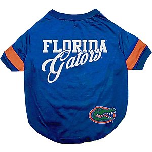 Pets First NCAA Dog & Cat Stripe T-Shirt, Florida Gators, Large