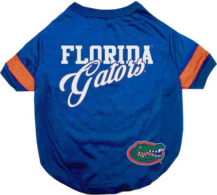 Show full view: Pets First NCAA Dog & Cat Stripe T-Shirt, Florida Gators, Medium slide 1 of 6