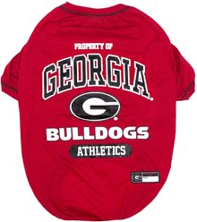 Pets First NCAA Dog & Cat T-Shirt, Georgia Bulldogs, Large