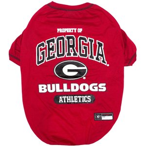 Pets First NCAA Dog & Cat T-Shirt, Georgia Bulldogs, Large