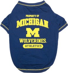 Pets First NCAA Dog & Cat T-Shirt, Michigan Wolverines, Large