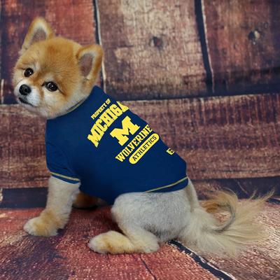 Show full view: Pets First NCAA Dog & Cat T-Shirt, Michigan Wolverines, X-Small slide 3 of 6