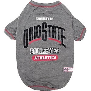 Pets First NCAA Dog & Cat T-Shirt, Ohio State Buckeyes, Large
