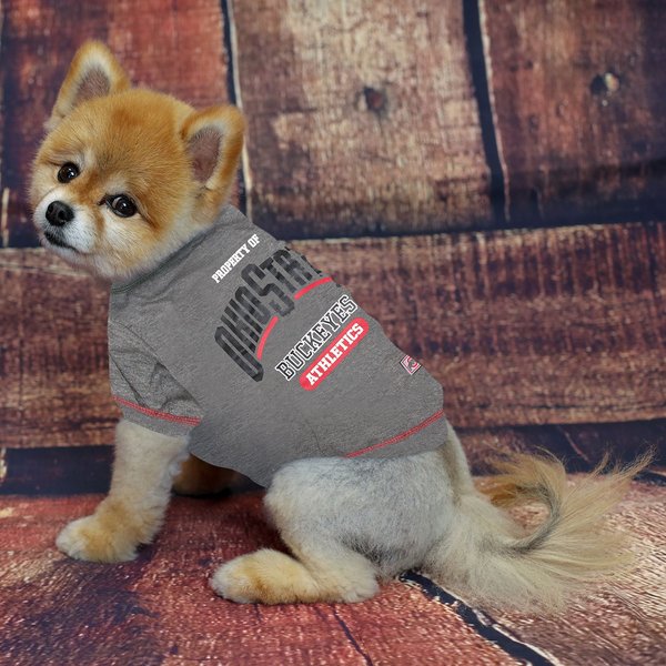 Show full view: Pets First NCAA Dog & Cat T-Shirt, Ohio State Buckeyes, Large slide 3 of 6