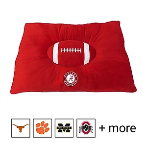 Pets First NCAA Football Pillow Dog Bed, Alabama Crimson Tide