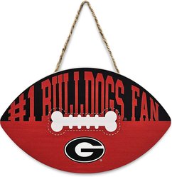 Pets First NCAA Football Shape Sign, Georgia Bulldogs