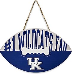Pets First NCAA Football Shape Sign, Kentucky Wildcats
