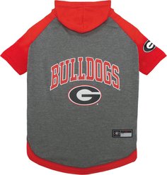 Pets First NCAA Georgia Hoodie Dog & Cat Tee Shirt, Large
