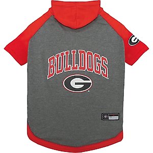 Pets First NCAA Georgia Hoodie Dog & Cat Tee Shirt, Small
