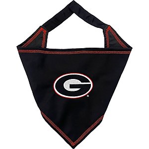 Pets First NCAA Georgia Tie Around Dog & Cat Bandana, Large/X-Large