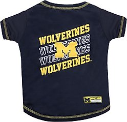 Pets First NCAA Michigan Dog & Cat Graphic Tee, Large